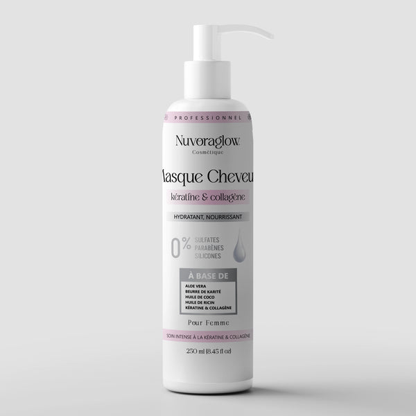 Masque Cheveux Kératine & Collagène – Nuvoraglow Cosmetique