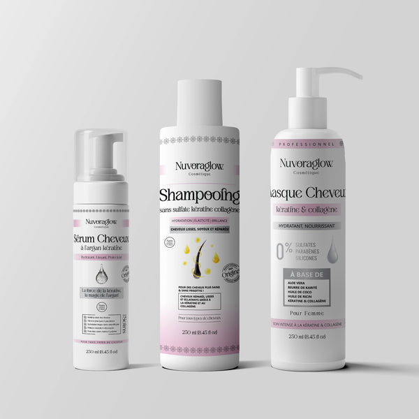 Pack Soin Cheveux Kératine & Collagène – Nuvoraglow Cosmetique